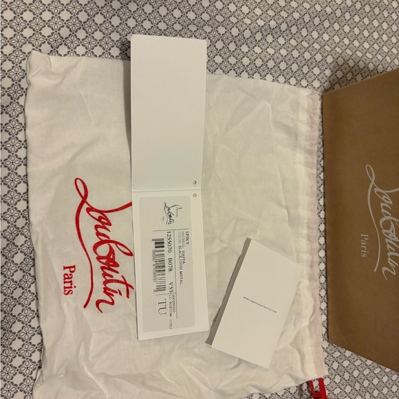 Christian Louboutin Black Studded Chain Clutch - Picture 9 of 10